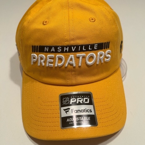 NWT Fanatics Authentic Pro Nashville Predators NHL Strapback Hat Cap Adjustable - Picture 1 of 9